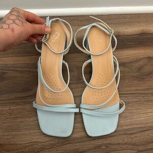 Elegant Light Blue Strappy Sandals